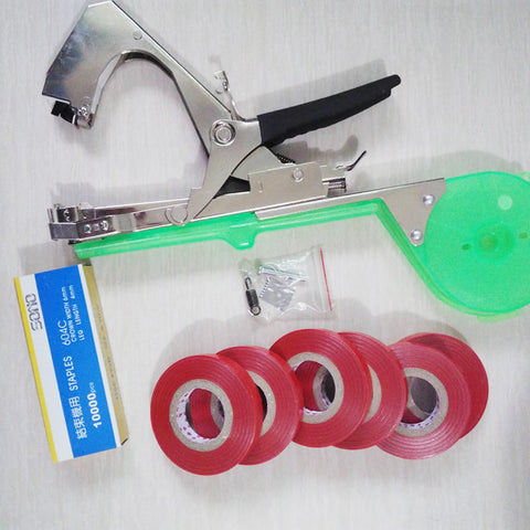 High Quality Plant Branch Hand Tying Binding Machine Flower Vegetable Garden Tapetool Tapener +Tapes Garden Tools 1set