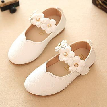 Children's shoes 2016 baby toddler girls fashion leisure comfortable leather single flower princess garden flat shoes kids 370