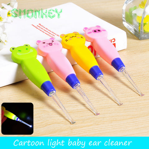 baby care Ear Syringe spoon Light child ears cleaning with light kids Earwax spoon digging luminous dig Ear cleaner baby product