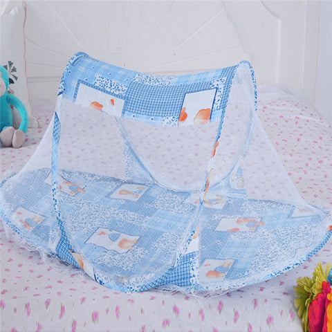 3 Colors Portable Baby Bed Crib Folding Mosquito Net Cushion Mattress Summer Baby Infants Mosquito Polyester Mesh Crib Netting