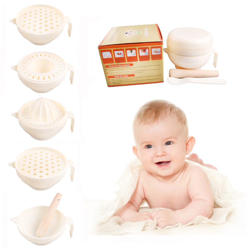 6 Pcs/Set ABS Material Baby Food Grinder masher Time-limited Baby Food Dish Mills Tools Fruit prato infantil de cocina 1020