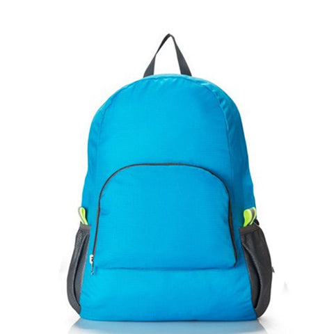 Portable Fashion casual Travel Backpacks Zipper Soild Nylon Back Pack Daily Traveling Women men Shoulder Bags Folding Bag 2016