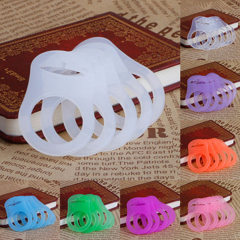 5Pcs Multi Colors Silicone Baby Dummy Pacifier Holder Clip Adapter for MAM Rings