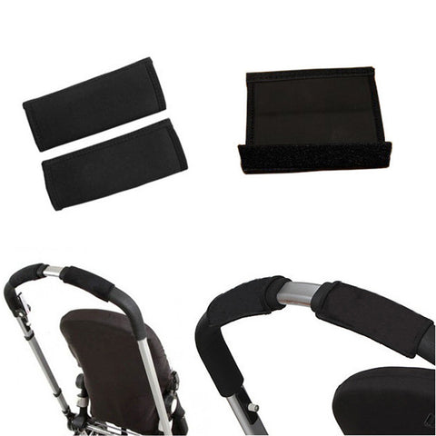 1Pair Stroller Handle Cover New Baby Black Pram Stroller Carriage Front Handle Bumper Bar Cover Baby Stroller Accessories