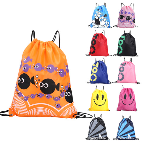34*42cm Double Layer Drawstring Waterproof Backpacks Colorful Shoulder Bag Swimming Bags for Outdoor Sports EA14