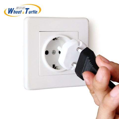 1 Piece Europe Standard Sockets Cover Baby Children Protection Against Electric Shock ABS Plug Two Pin Phase Outlet Socket Lock
