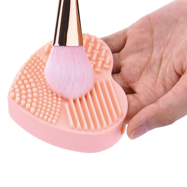 Colorful Heart Shape Clean Make up Brushes Wash Brush Silica Glove Scrubber Board Cosmetic Cleaning Tools for makeup brushes