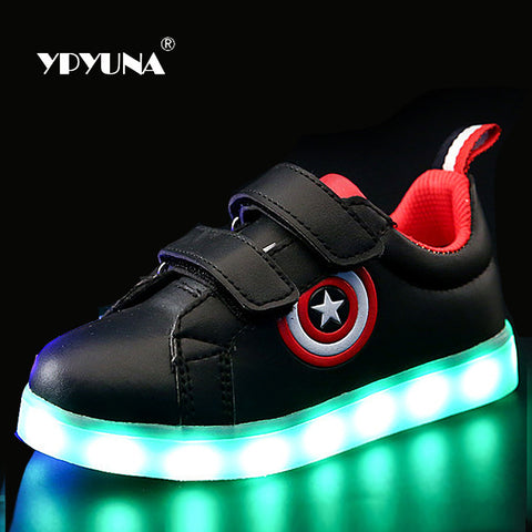 Size 26-37 //USB Charging Basket Led Children Shoes With Light Up Kids Casual Boys&Girls Luminous Sneakers Glowing Shoe enfant