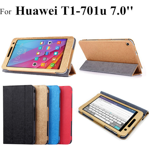 2015 NEW T1-701u flip leather case For Huawei Mediapad T1 7.0 Tablet Cover For huawei mediapad t1 7.0 t1-701w t1-701u cases