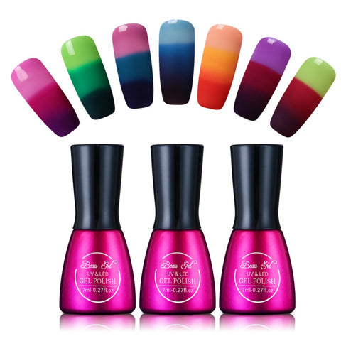 Beau Gel UV Nails Polish Gel 7ml Temperature Color Changing Gel Polish Professional Soak Off Thermal Gel Lak Gelpolish