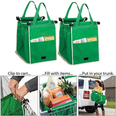 As Seen On TV Grocery Grab Shopping Bag Foldable Tote Eco-friendly Reusable Large Trolley Supermarket Large Capacity Bags
