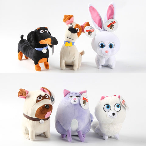 16CM-30CM New Movie The Pets Plush Toys Max Snowball Gidget Mel Chloe Buddy Animals Cartoon Doll Stuffed Toy Gift