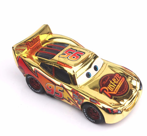 5 Styles New Pixar Cars 2 Gold Silver Lightning McQueen 1:55 Scale Diecast Metal Alloy Modle Cute Toys For Children Gifts
