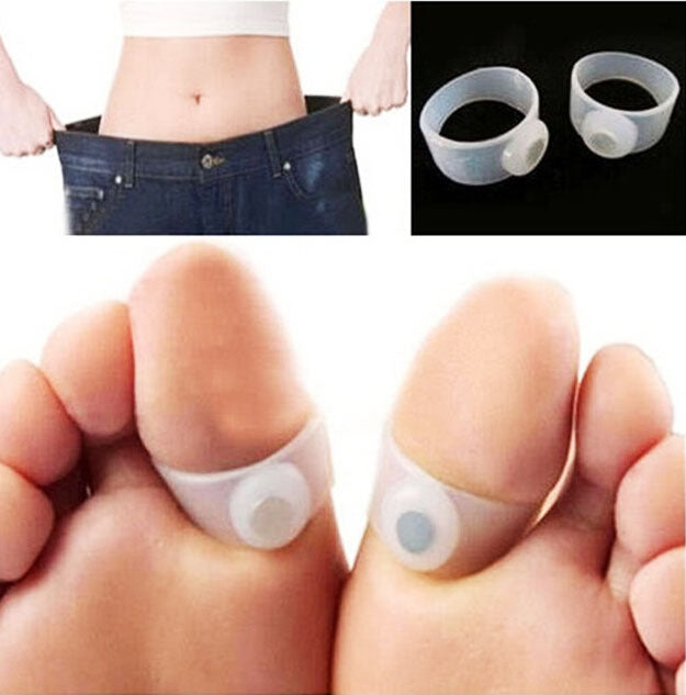 2016 magnet lose weight new technology healthy slim loss toe ring sticker silicon foot massage feet loss weight reduce