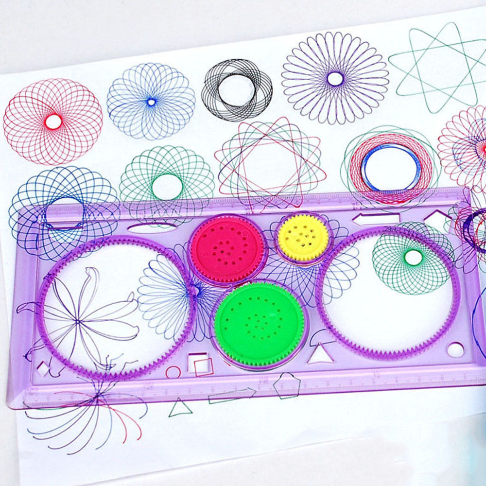 Creative Gift Spirograph Geometric Ruler Drafting Tools Stationery For Students Drawing Toys Set Learning Art Sets For Children