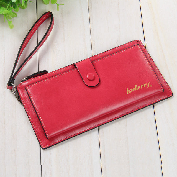 Baellerry Brand Women Long PU Leather Wallet Dollar Price Carteira Clutch Coin Purse Female Wristlet Hand Bag Card Holder