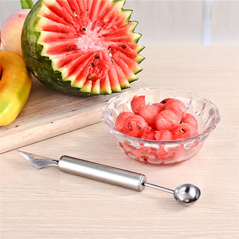 Stainless Steel Fruit Vegetable Melon Scoop Ice Cream Spoon Multifunction Melons Carving Knife Kitchen Accessories