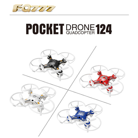 2016 New RC Drone Pocket Drone 4CH 6 Axis Gyro Quadcopter RTF RC Helicopter Toys FQ777-124 FQ777 124 Drones Dron Kids Xmas Gifts
