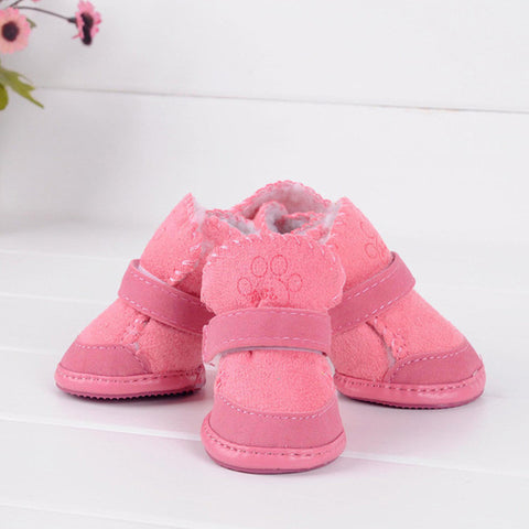 Small Dog Cat Pet Shoes Chihuahua Puppy Winter Warm Boots Shoes S-XXL 2 Color  New H1