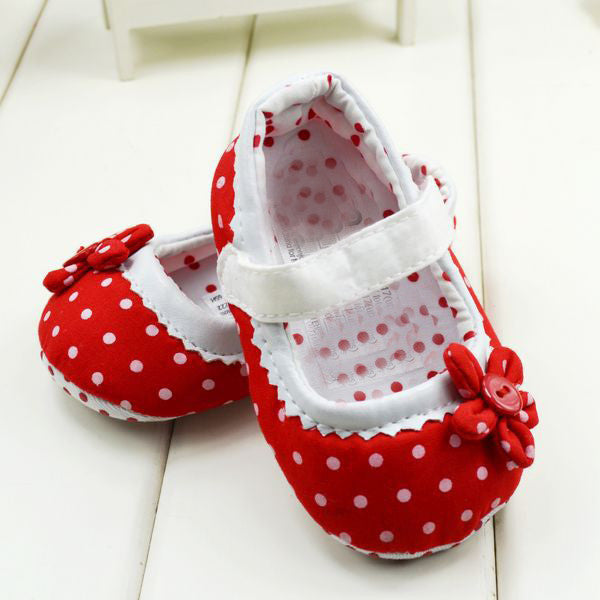 Pretty Dot Flower Boys Girls Shoes Soft Bottom Shoes Toddler Shoes Baby Shoes