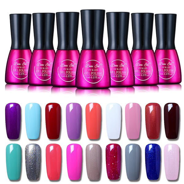 Beau Gel UV Vernis Semi Permanent 7Ml UV Nail Gel Polish Soak Off Long Lasting LED Nail Polish Lacquer Need Candy Gel Gelpolish