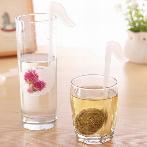 Music Note Shape Tea Strainers Cute Useful Tea Infuser Tea Leaf Strainer Filter Diffuser Silicone Kitchen Tools & Gadgets MS552