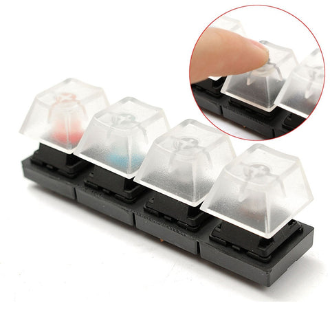 Mechanical Keyboards Switch 4 Keycaps Translucent Clear Key Caps Black/Blue/Red/Brown Sampler Tester Kit for Cherry MX