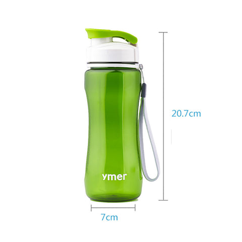 560ml/590ml Water Bottle Leak-proof With Rope Drinkware Unbreakable Water Bottle BPA free Plastic Water bottle leak-proof