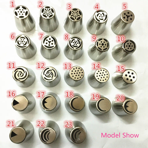 Dropshipping  23 Model Russian Tulip Steel Icing Piping Tips Nozzles for Cake Cupcake Decorating Baking & Pastry Tools Bakeware