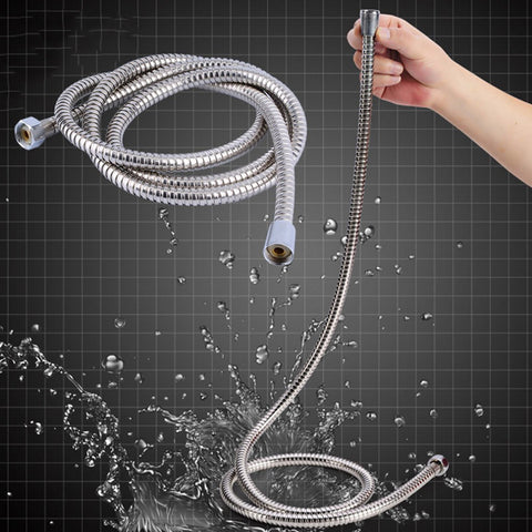 2m Stainless Steel Flexible Chrome Shower Hose Bathroom Heater Water Head Pipe For Bath Accessories