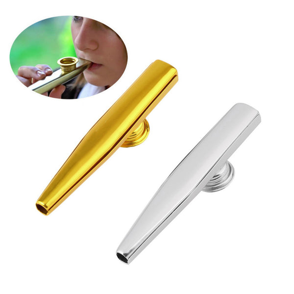 Discount Hot Metal Kazoo Harmonica Mouth Flute Kids Party Gift Kid Musical Instrument free shipping