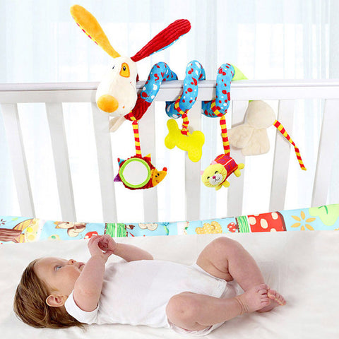 Infant Multifunctional Rattles Bed Stroller Mobile Baby Toys Newborn Cartoon Dog Hanging Grasp Educational Toy Crib Baby Rattle