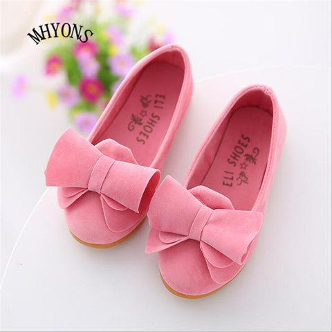 2016 spring autumn new children's casual shoes girls princess bow solid Peas shoes safty quality non-slip shoes for kids