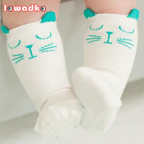 2015 Brand White And Gray Cat Baby Cotton Girls Socks Fashion Meias Infantil Boys Socks