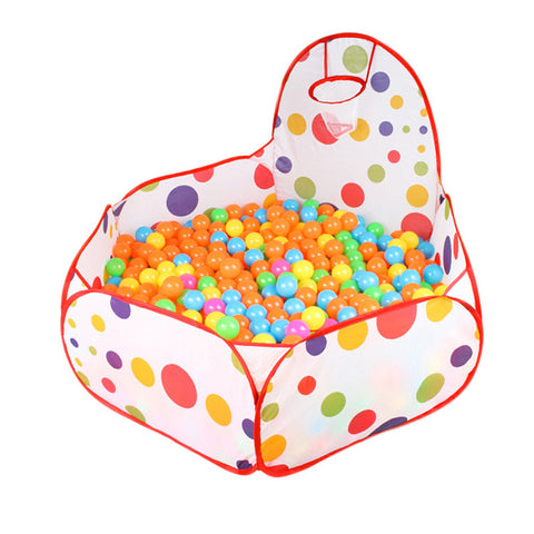 Kids Play Tent Ball Pit Pool with Basketball Hoop Red Zippered Zippered Storage Bag for Toddlers Baby Pets Playpen NO BALLs