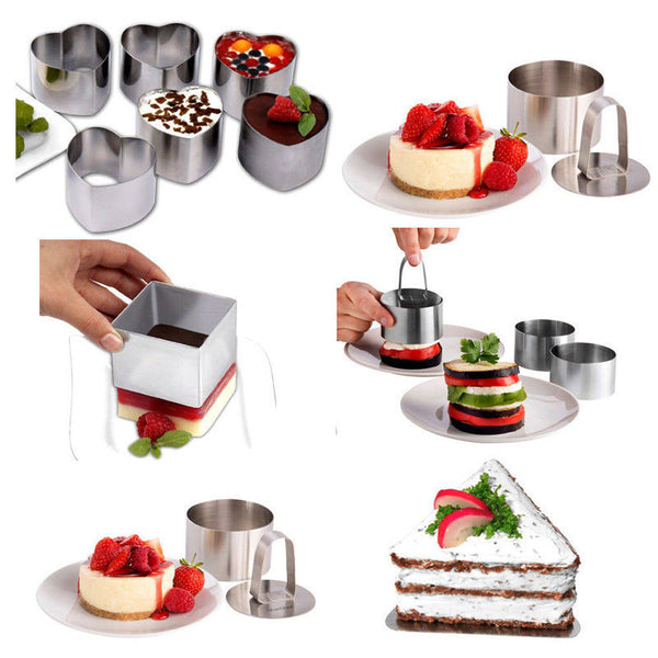 DIY Baking Tools Cake Mold Retractable Stainless Steel Circle Mousse Ring Baking Tool Set Size Adjustable Bakeware