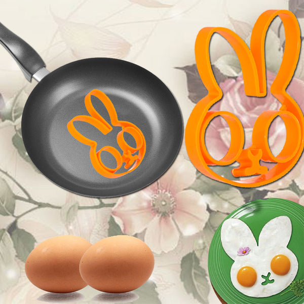 Great Breakfast Silicone Rabbit Love Smile Star Fried Egg Mold Pancake Ring Shaper Cooking Tools Kitchen Gadgets Kid Gift