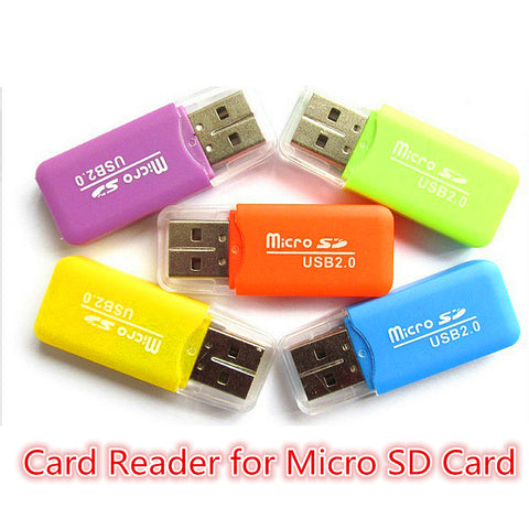 high quality Mini USB 2.0 Card Reader for Micro SD Card TF card Adapter Plug and play colourful choose from