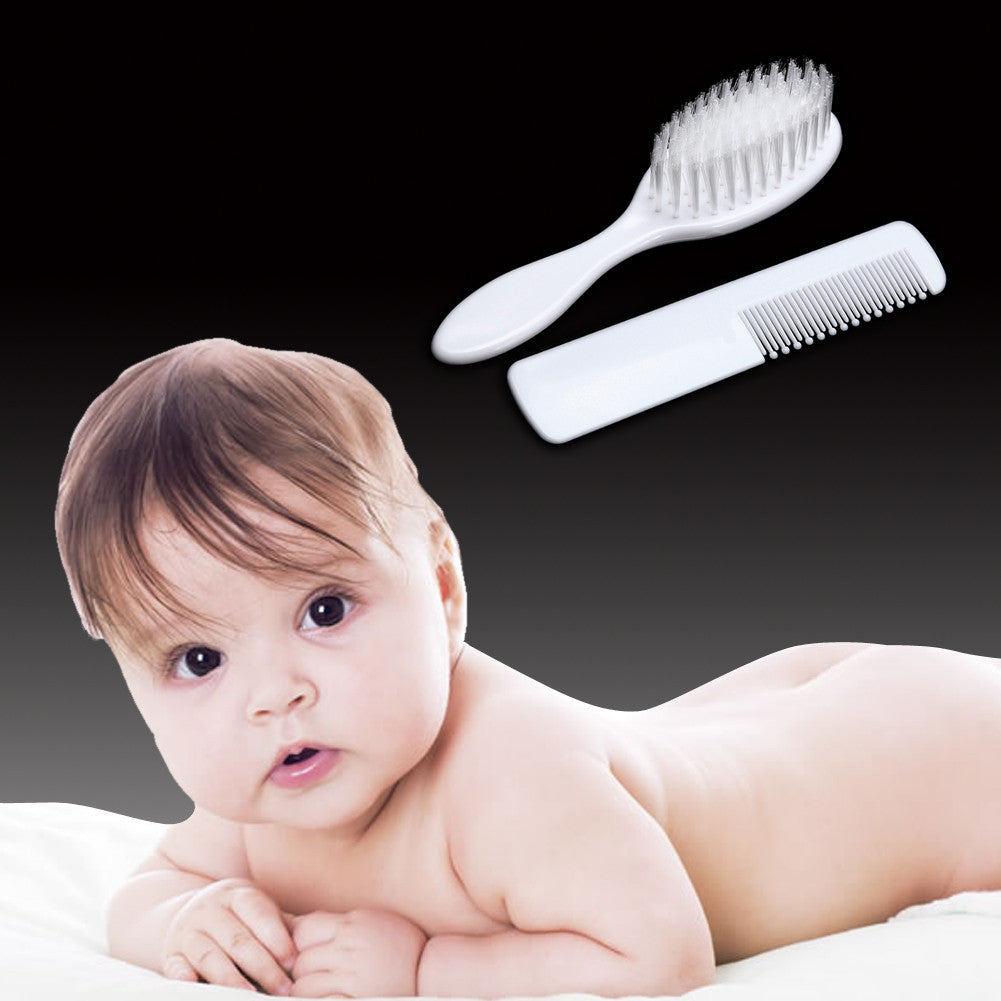 High Quality ABS Newborn Baby Hair Brush+Soft Infant Comb 2pcs/Set Head Scalp Massager Tool Set Baby Kids Hair Care