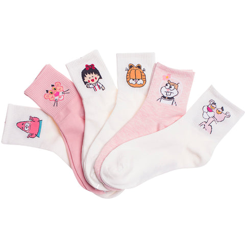 35-39 Chausettes Femme Ulzzang Tiger Cartoon Character Women Funny Socks Cute socks