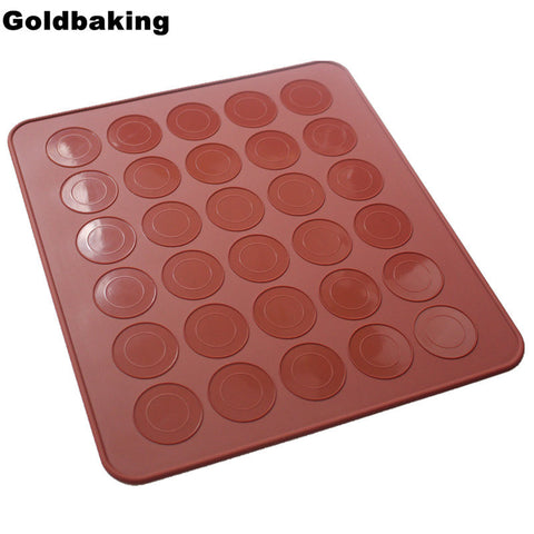 New Hot Sale 30cacities Bakeware Macaron Mold Silicone Mat Macaroon Dessert Baking Pastry Cookie Sheet DIY