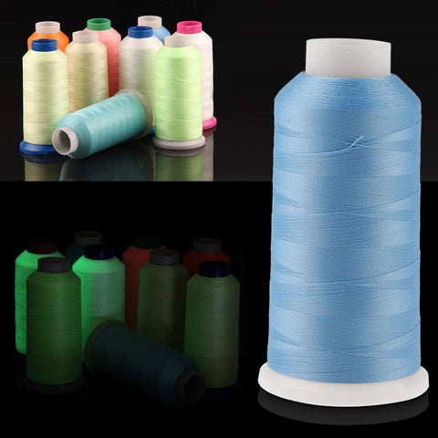 1000 Yards Spool Luminous Glow In The Dark Machine Hand Embroidery Sewing Thread Wholesale