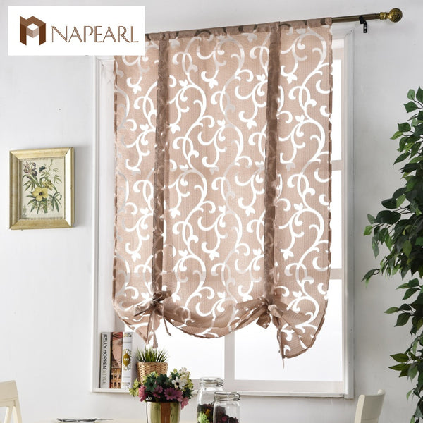 Kitchen short curtains window treatments curtain kitchen roman blinds jacquard curtains luxury European style decorative curtain