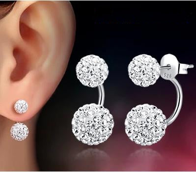 Promotion wholesale 30% silver plated fashion U bend earring shiny Shambhala ladies`stud earrings jewelry allergy free wholesale