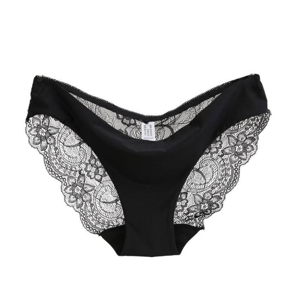 Women's Sexy Lace Panties Seamless Cotton Breathable Panty Hollow Briefs Plus Size Girl Underwear #LSIN