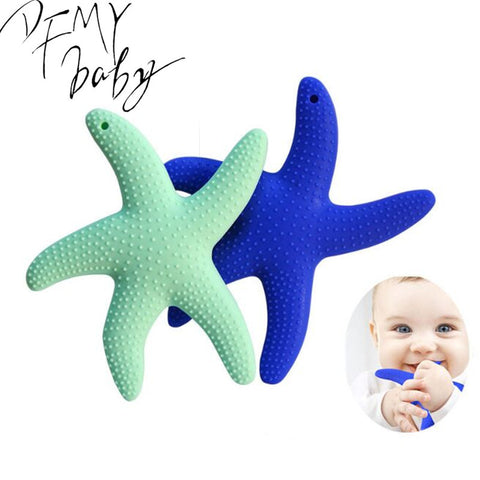 4Colors Top Silicone Baby Teether Starfish Shape Teether Silicone Baby Dental Care Toothbrush Training Baby Care