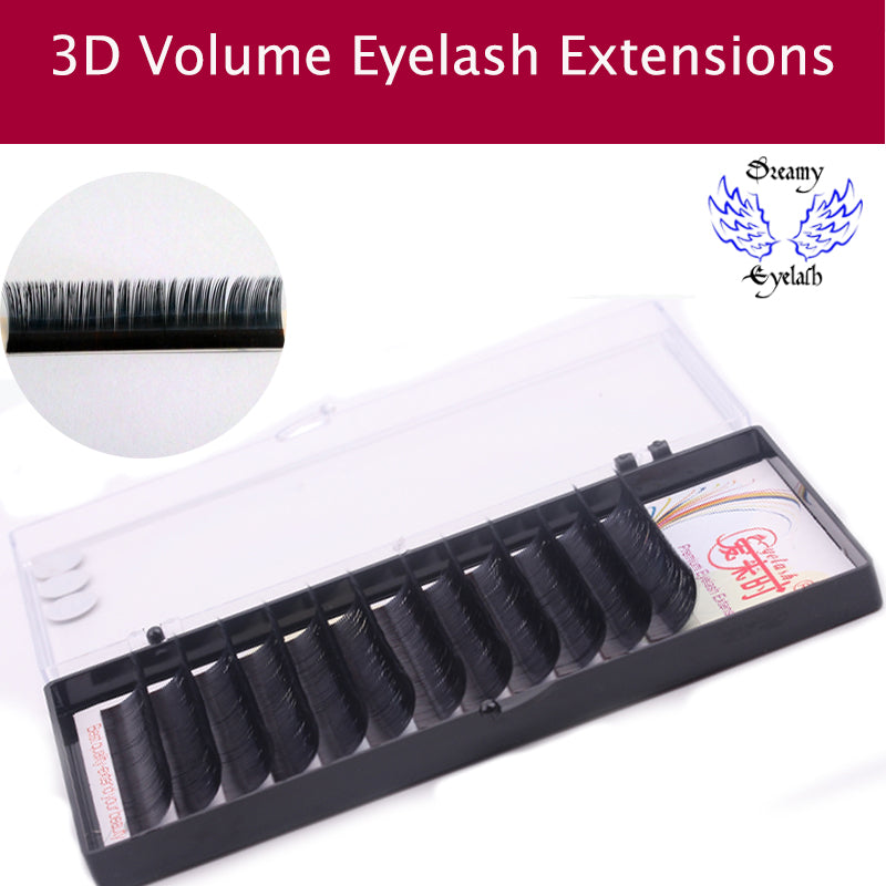 12Lines/Tray B/C/D Curl Eyelash Extension 3D Korea Silk Volume Eyelashes Makeup Natural Lashes Artificial False Eyelashes