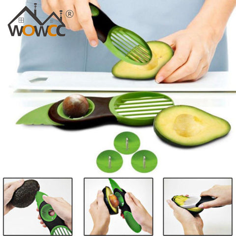 3-in-1 Avocado Slicer Splits Slices Sharp Pitter Peeler Kitchen Gadgets Tool