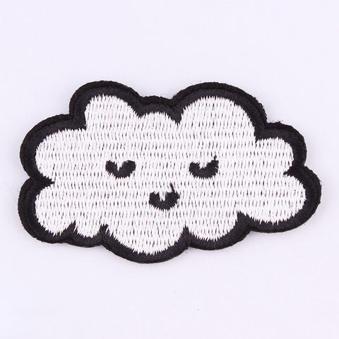 1Pcs Cloud Patches  For Clothing Iron On Embroidered Sew Applique Cute Patch Fabric Badge Garment DIY Apparel Accessories