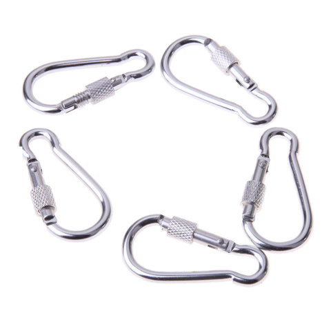 5Pcs Mini Metal Aluminum Carabiner Snap Spring Clips Hook Keychain EDC Survival Outdoor Camping Travel Kits Camping Accessories